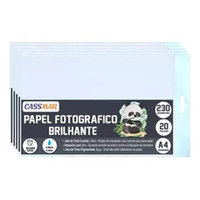 Papel Fotográfico 230g Glossy A4 À Prova D´água 100 Folhas