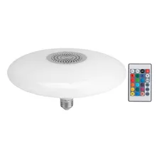 Ampolleta Led Ufo Rgb Parlante Bluetooth Control Remoto E27