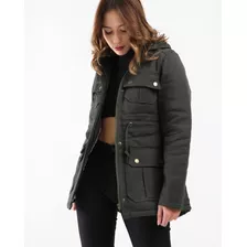 Parka Con Corderito Mujer - Talles Especiales