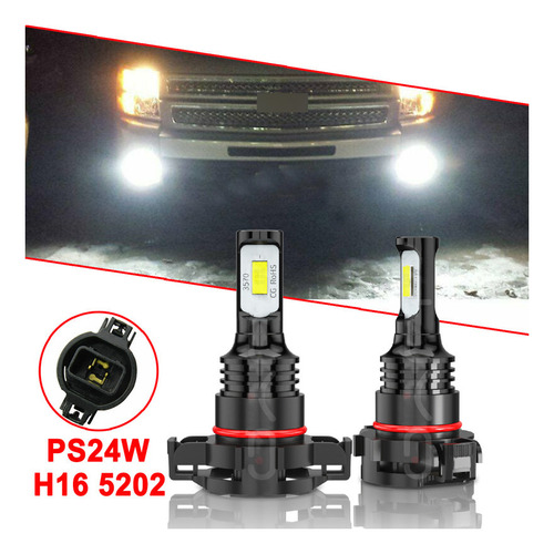 H Bombillas Led Niebla H16 5202 De 80 W Y 6500 K Para Foto 2