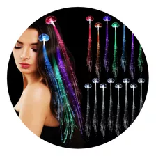 Extensiones De Pelo Luminosas Led Despedida Casamiento X 10