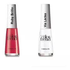 Ruby Brillo + Via Lactea Para Uñas Avon Color Trend Set X2