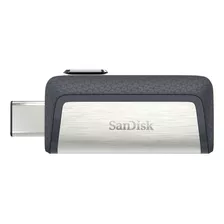 Pendrive Sandisk Ultra Dual Drive Type-c 256gb 3.1 Gen 1 Negro Y Plateado