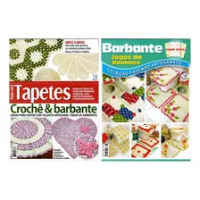 Kit 2 Revistas Barbante Tapetes Crochê