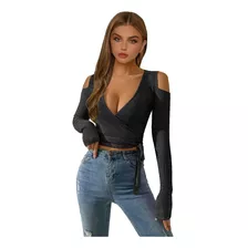 Blusa De Moda Maga Larga Modelo Dana Marca Epifania