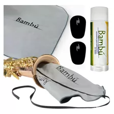 Kit Limpieza Bambú Para Saxo Soprano Paños Grasa Protectores