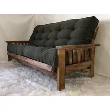 Futon Cama Sillon Nuevo 3 Cuerpos Colchon Gabardina Ecocuero