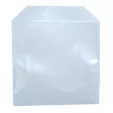 100 Envelopes De Plástico Transparente Liso Saquinho Para Embalar Mídia Cd/dvd Saco Com Aba E Sem Cola 12,5x12,5cm