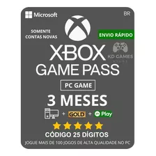 Xbox Game Pass Pc 3 Meses - Código 25 Dígitos