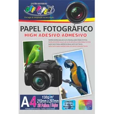 Papel Fotográfico A4 Adesivo 130g Off Paper 50 Folhas Cor Branco