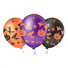 Balão - Bexiga Halloween - Dia Das Bruxas - 25 Unidades