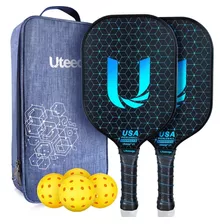 Paletas De Pickleball Superficie De Grafitoalto Grano Y Giro