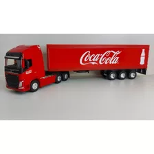 Miniatura Carreta Man 1/64 Coca Cola Caminhão Metal Coleção