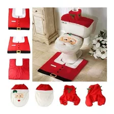 Capa Assento De Natal P/ Vaso Sanitário Decoração De Natal Cor Vermelho.branco