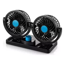 Mini Ventilador Doble 4 Pulgadas 360° 5 Aspas Para 12v/24v