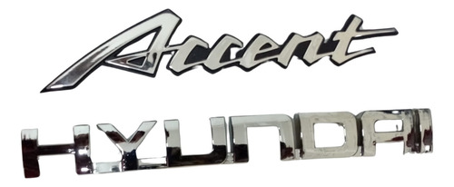 Emblemas Traseros Hyundai Accent Autoadhesivos.  Foto 6