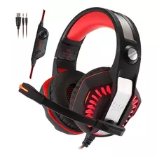 Auriculares Gamer Kotion Each G2000ft Rojo Con Luz Led