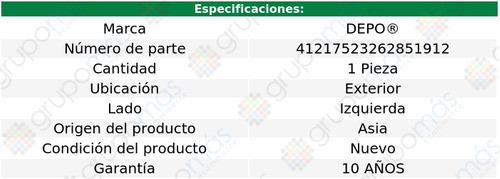 Calavera Ext Conductor Depo Para Hyundai Sonata 2011 A 2014 Foto 4