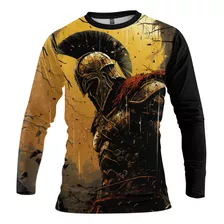 Playera Manga Larga Hombre Spartan Warrior Sublimación 