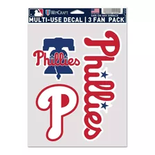 Wincraft Mlb Philadelphia Phillies - Paquete De 3 Calcomania