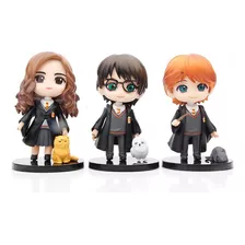 Figuras De Harry Potter 11 Cm Set 3 Unids. Hermione Ron Pvc