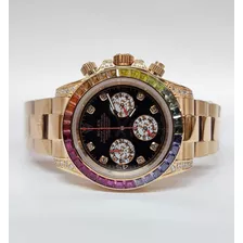 Reloj Daytona Rainbow Cuarzo 3 Colores Diferentes 