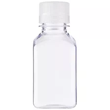 Botella Cuadrada Transparente De Lexan De 8 Oz.