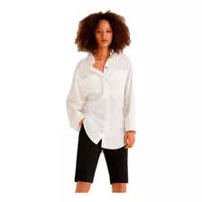 Blusa Oversize Botones Efecto Carey De Mango Talla G