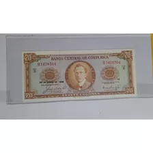 Billete 20b Costa Rica 1969 Muy Buen Estado.