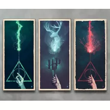 Set 3 Cuadros Harry Potter Diseño Unico Canvas Arte 60x48cm 