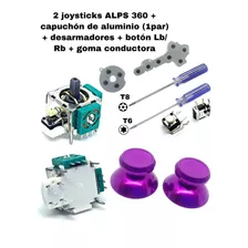 Joystick + Rb + Gomas + Aluminio + H Compatible Con Xbox 360