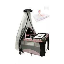 Cuna Corral Mecedora Para Bebe Ebaby Y Colchon