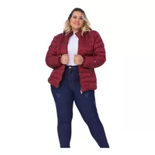 Jaqueta Feminina Puffer Tamanho Grande Forrada Plus Size 