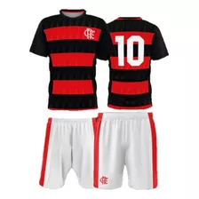 Kit Mini Craque Flamengo Infantil Camisa+calção Futebol Time
