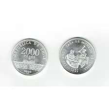 Moneda De Chile Conmemorativa, 2000 Pesos, 1993. Jp