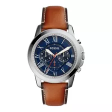 Reloj Hombre Fossil Grant De Cuero Fs5210