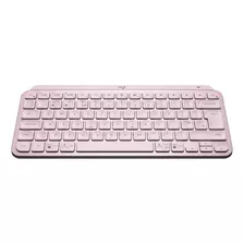 Logitech Mx Keys Mini, Teclado Avanzado Recargable, Rosado Teclado Rosa Idioma Español