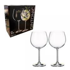 Kit Jogo 2 Taças Cristal Gin Bohemia Titanium 600ml