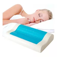 Almohada Ortopédica Cervical Gel Memory Foam60cmx35cm Blanco