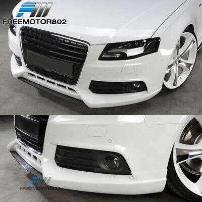 Fits 09-12 Audi A4 B8 Front Bumper Lip Spoiler Pu Unpain Zzg Foto 3