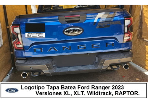 Letras Logotipo Ford Ranger Raptor 2023 Tapa Batea  Foto 10