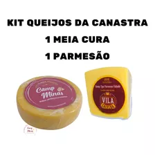 Kit Queijo Meia Cura Canastra + Queijo Parmesão 