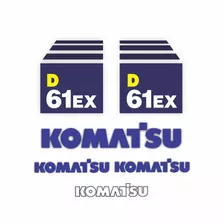 Kit Etiquetas Faixas Adesivos Trator Esteira Komatsu D61ex