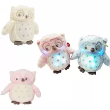 Lechuza De Peluche Con Luz Y Musica 3 Colores Buho Peluche !