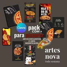 Pack Artes Canvas Para Pizzaria 