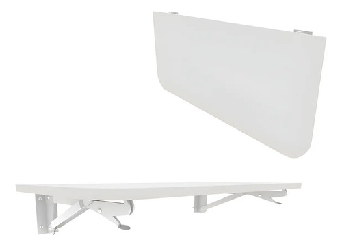 Mesa 120x60 Retrátil De Parede Quarto Escritório Home Office Branco