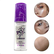 Pó Iluminador Facial Maquiagem Com Aplicador Magic Esponja