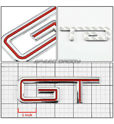 For Mustang/escort Gt 2x Metal Bumper Trunk Grill Emblem Ddw Foto 2