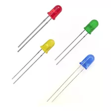 Kit 50 Led Sortido Vermelho Azul Amarelo Verde 5mm Difuso