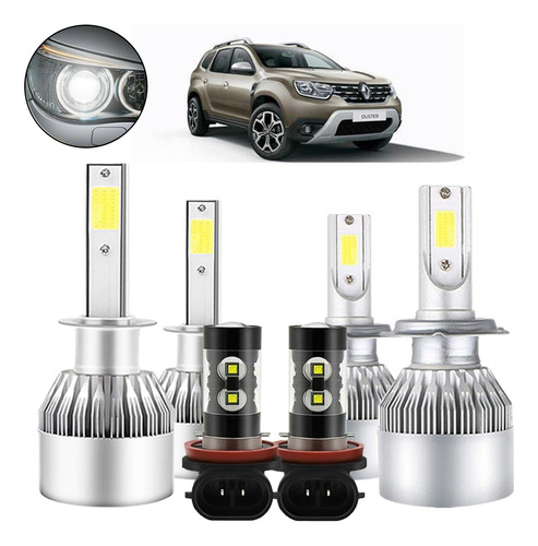 Para Renault Kit De Luces Led 8000lm Luz Alta+baja+niebla Foto 10